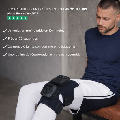 Sportif utilisant REGENATE Contrast pour récupérer après l'entraînement