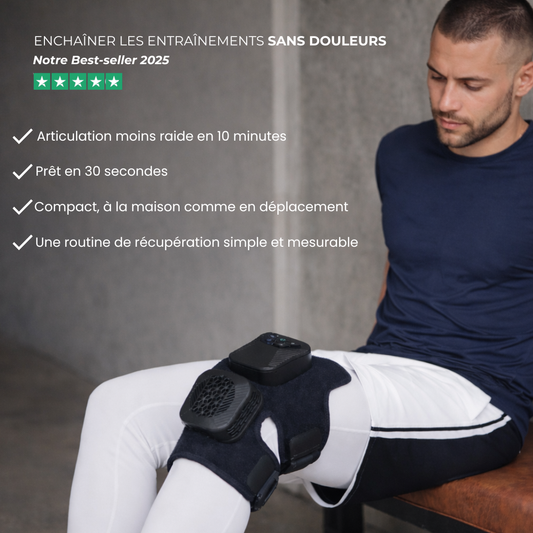 Sportif utilisant REGENATE Contrast pour récupérer après l'entraînement